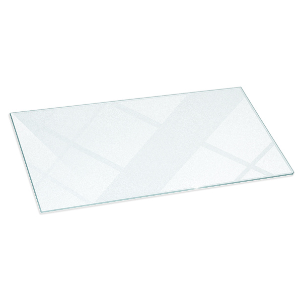Rechteckige transluzente Glasplatte für Kamin 140x70 cm