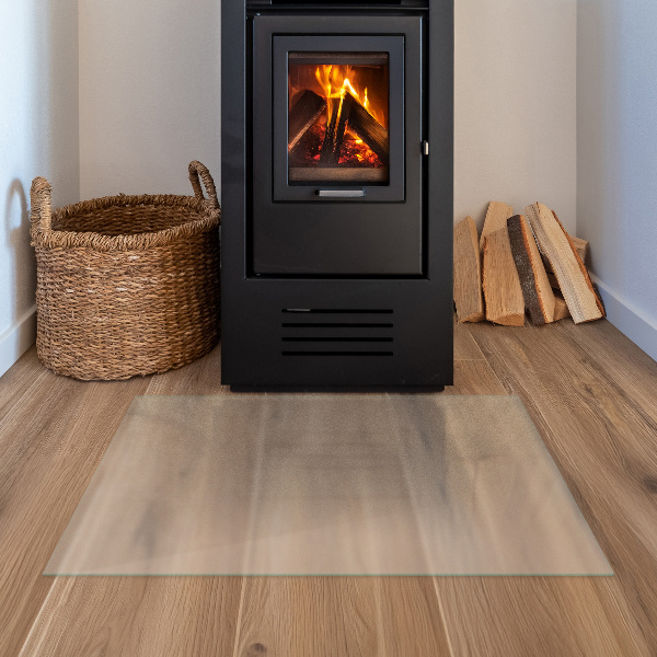 Rechteckige transluzente Glasplatte für Kamin 80x60 cm