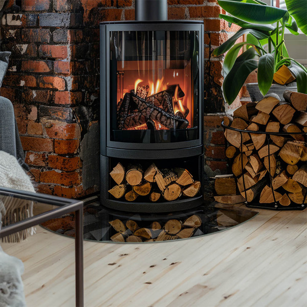 Bodenplatte Glas für Ofen Dreidimensionale Geometrie