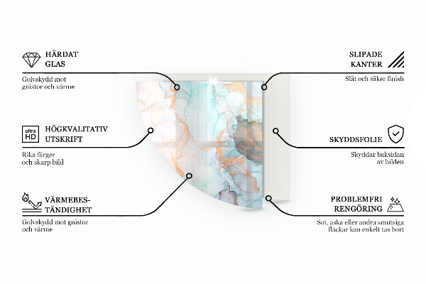 Bodenplatte Glas für Ofen Dreidimensionale Geometrie