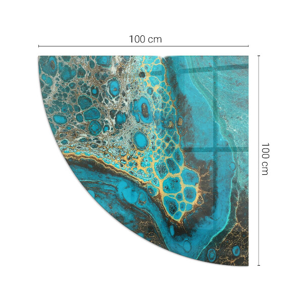 Bodenplatte Glas für Ofen Abstraktes organisches Muster