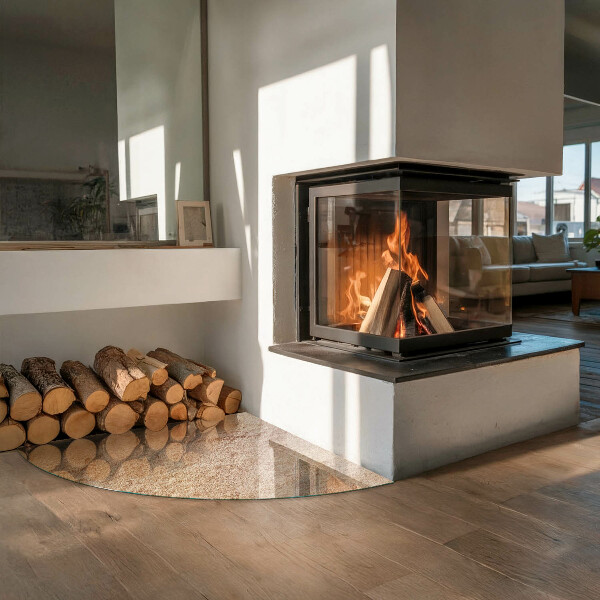 Vorlegeplatte für Kaminöfen Natürliche Steinstruktur