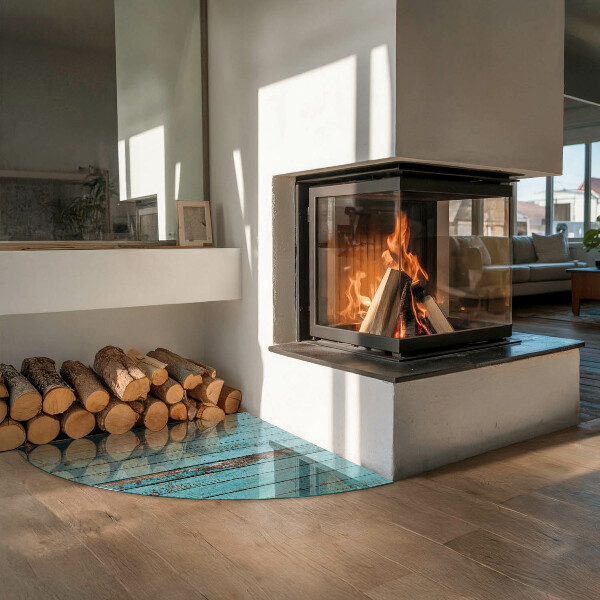 Vorlegeplatte für Kaminöfen Bretter im rustikalen Stil