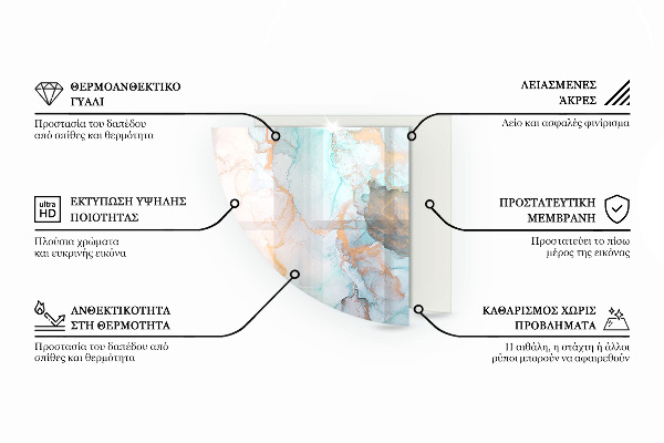 Glasplatte unter Kaminöfen Abstraktes geometrisches Muster