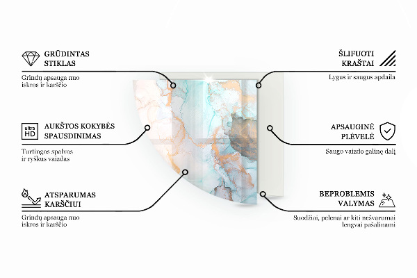 Glasplatte unter Kaminöfen Abstraktes geometrisches Muster