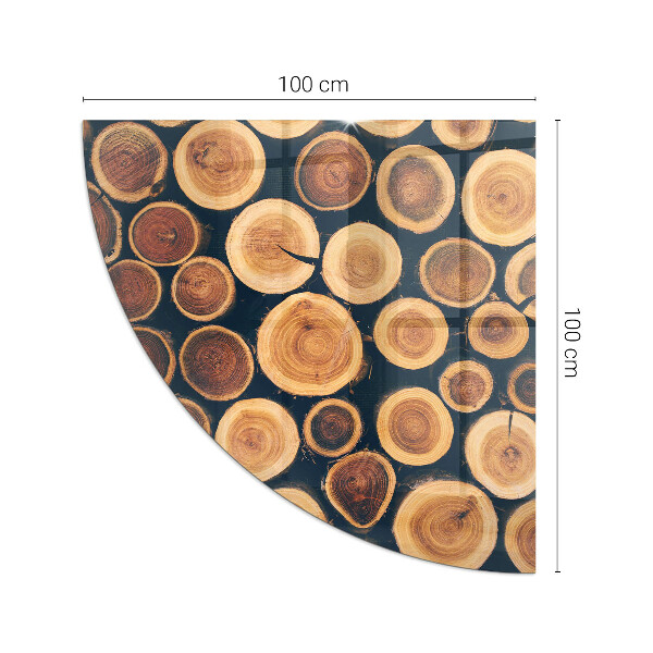 Vorlegeplatte für Kaminöfen Schachtel aus geschnittenem Holz