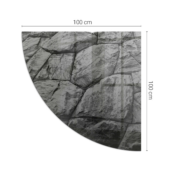 Glasplatte unter Kaminöfen Natursteinmuster