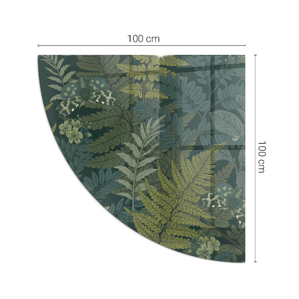 Vorlegeplatte für Kaminöfen Pflanzenmotive mit Schmetterlingen