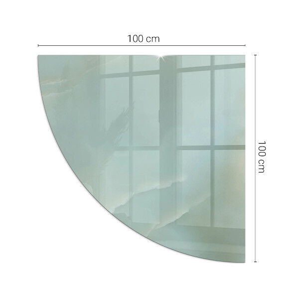 Bodenplatte Glas für Ofen Zartes Marmormuster