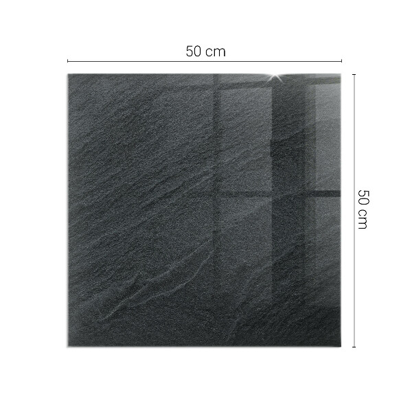 Quadratische Funkenschutzplatte aus Glas Natürliche Steinstruktur