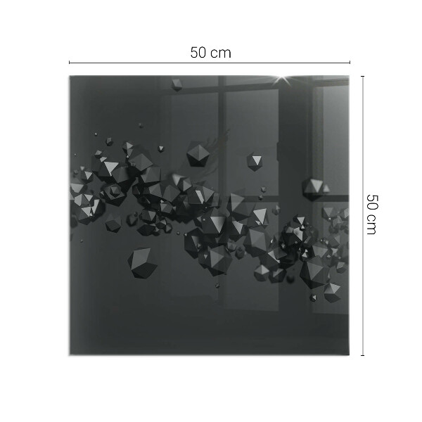 Quadratische Glasplatte für Kamin Abstrakte Wolke aus Festkörpern