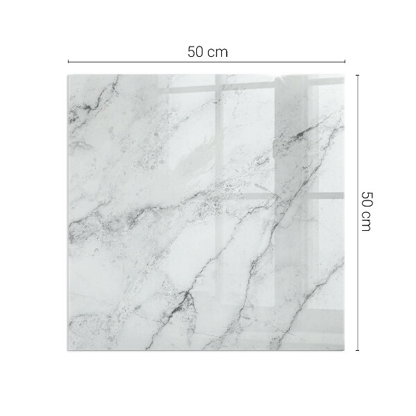 Quadratische Funkenschutzplatte aus Glas Marmormuster mit Adern