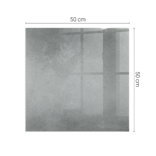 Quadratische Glasplatte für Kamin Betonstruktur mit Effekt