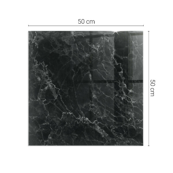 Quadratische Glasplatte für Öfen Elegantes Marmormuster