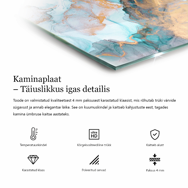 Quadratische Glasplatte für Öfen Textur von Holzbrettern