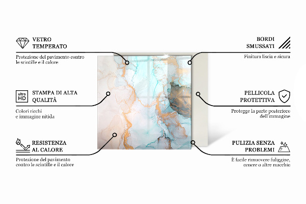 Quadratische Glasplatte für Öfen Textur von Holzbrettern
