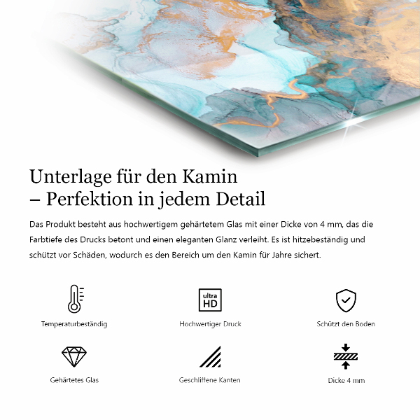 Quadratische Glasplatte für Öfen Roststruktur auf Metall