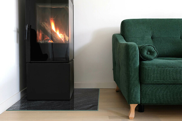 Quadratische Glasplatte für Öfen Steinoberflächenstruktur