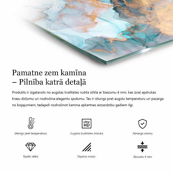 Quadratische Glasplatte für Öfen Rosttextur im Hintergrund