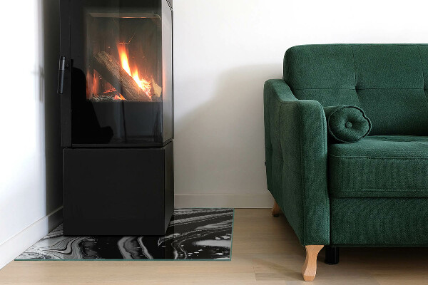 Quadratische Glasplatte für Öfen Abstrakte Wellen und Linien