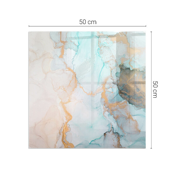 Quadratische Glasplatte für Öfen Abstraktes Fluidmuster