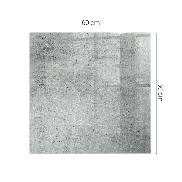 Quadratische Glasplatte für Kamin Rohbetonstruktur