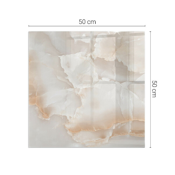Quadratische Funkenschutzplatte aus Glas Natursteinmuster