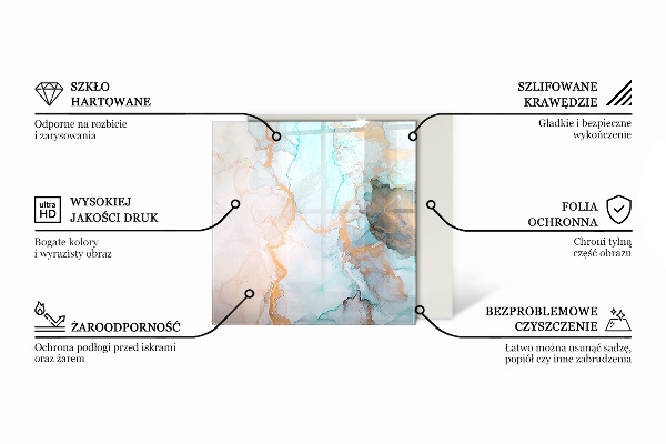 Quadratische Glasplatte für Öfen Farbe: Hellrosa