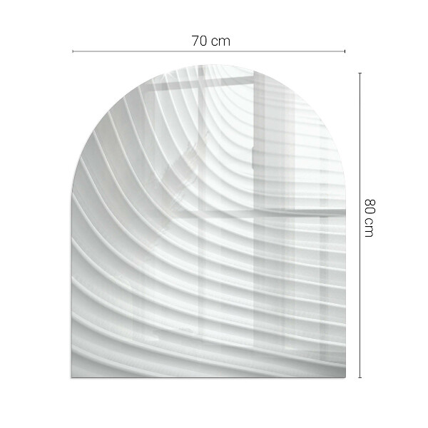 Glasplatte für Kaminöfen Wellen zarter Linien
