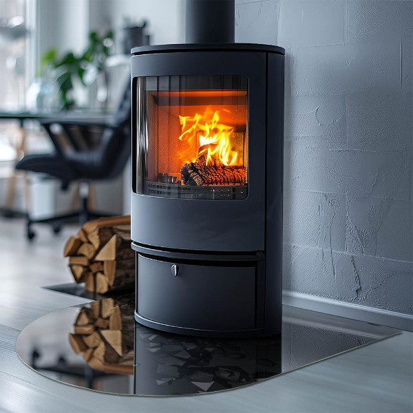 Kamin Glasplatte Abstrakte Wolke aus Festkörpern