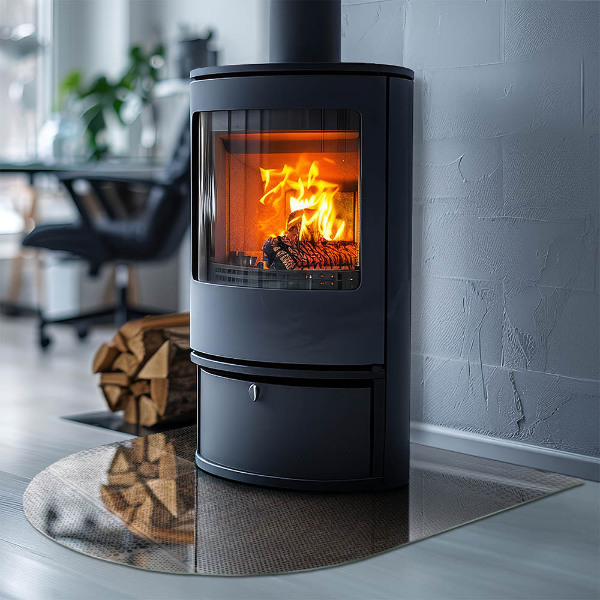 Kamin Glasplatte Lochblechmuster