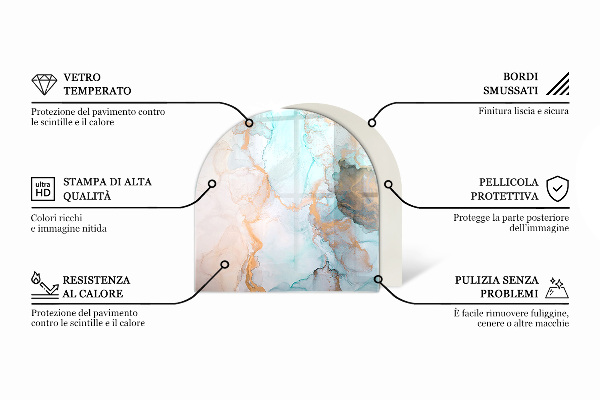 Glasplatte für Kaminöfen Holzbrett im Layout