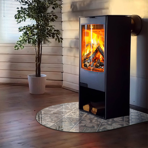 Glasplatte für Kaminöfen Dekoratives Mosaikmuster