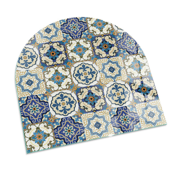 Kamin Glasplatte Mosaikmuster mit Blumen