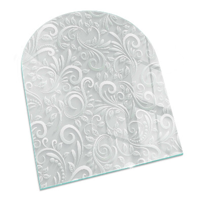 Kamin Glasplatte Elegantes Pflanzenmuster