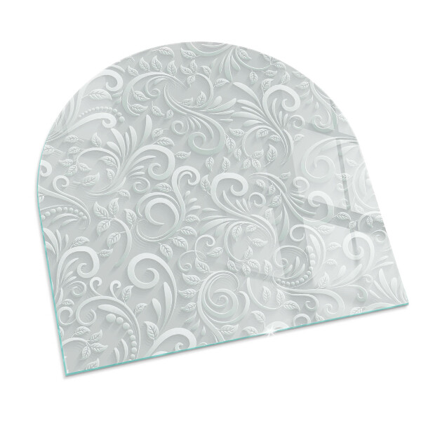 Kamin Glasplatte Elegantes Pflanzenmuster