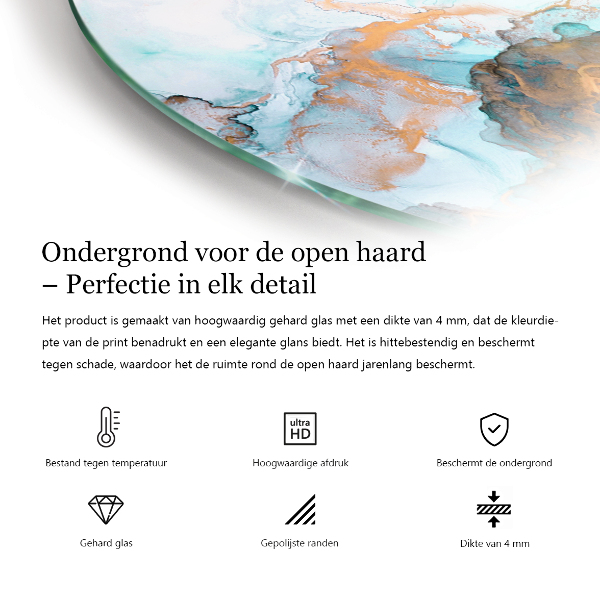 Kamin Glasplatte Abstraktes geometrisches Muster