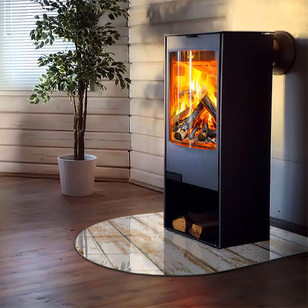 Funkenschutzplatte Kaminöfen Beschädigtes Holzbrett