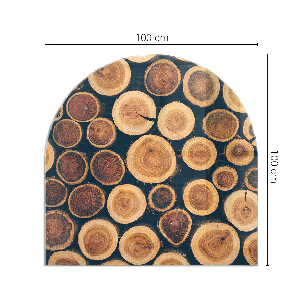 Glasplatte für Kaminöfen Schachtel aus geschnittenem Holz