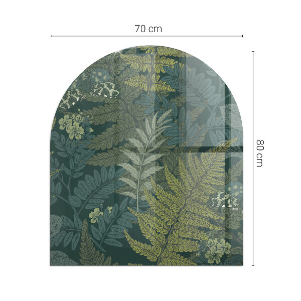 Glasplatte für Kaminöfen Pflanzenmotive mit Schmetterlingen