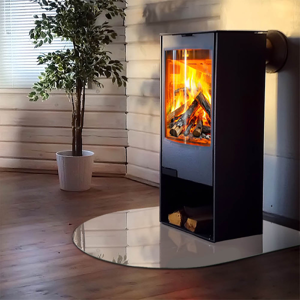 Kamin Glasplatte Farbe Hellbraun