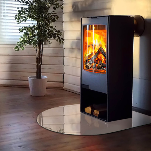 Kamin Glasplatte Farbe Hellbraun