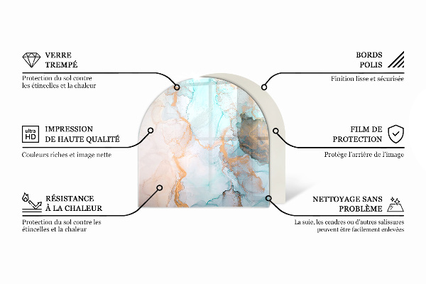 Kamin Glasplatte Farbe Beige