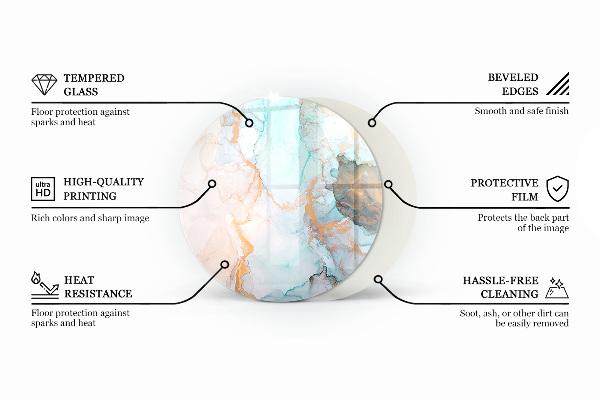 Runde Funkenschutzplatte Kaminöfen Dreidimensionale Geometrie
