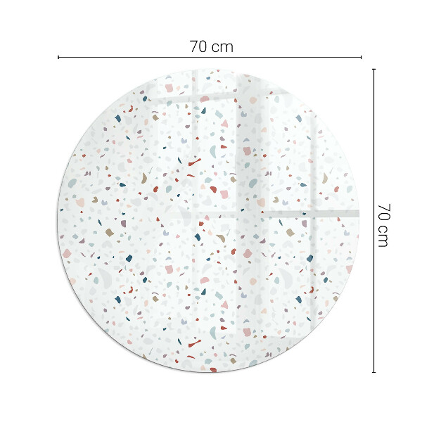 Runde Glasplatte für Kaminöfen Muster mit kleinen Formen