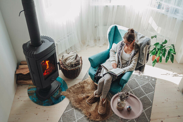 Runde Funkenschutzplatte Kaminöfen Abstraktes organisches Muster