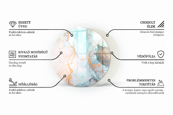 Runde Funkenschutzplatte Kaminöfen Abstraktes organisches Muster