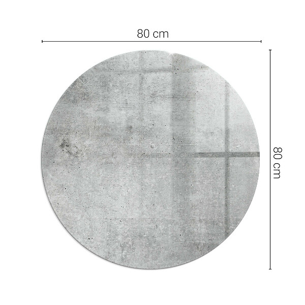 Runde Glasplatte für Kaminöfen Rohbetonstruktur