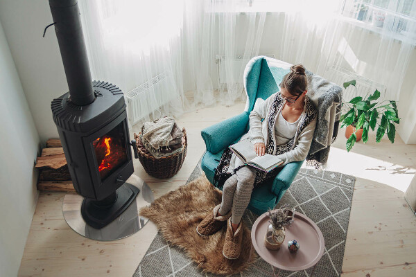 Runde Kamin Glasplatte Muster aus Naturmarmor