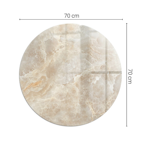 Runde Glasplatte für Kaminöfen Natursteinmuster